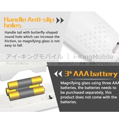 JAKEMY 虫眼鏡 LEDライト付き 拡大鏡 ルーペ 8倍 単4電池給電 JM-Z19