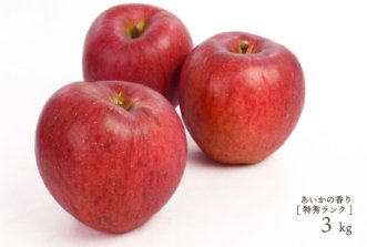 （常温）特秀ランク　葉とらずりんご「あいかの香り」3kg（約7〜11個）