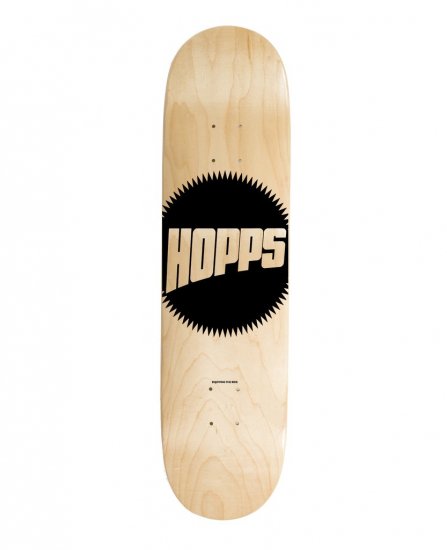 HOOPS skateboards (ホップス) HOPPS SUN BLACK / NATURAL WOOD 8inch