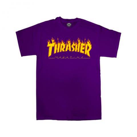 thrasher t シャツ 紫