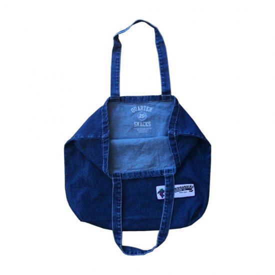 QUARTER SNACKS Denim Tote Bag | tspea.org