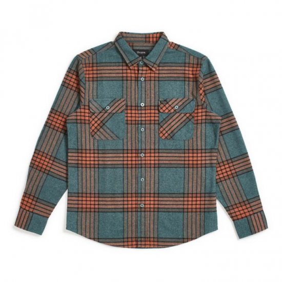 BRIXTON ブリクストン BOWERY L/S FLANNEL - BLUE HAZE