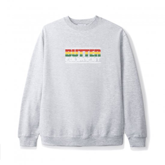 BUTTER GOODS バターグッズ Downwind Crewneck, Heather Grey