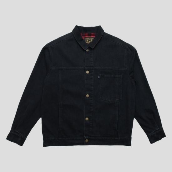 ジャケット・アウター PASSPORT DENIM JACKET PASS~PORT パスポート-Workers Club Lined Denim Jacket - Black