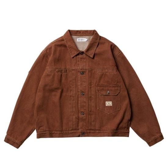 EVISEN エビセン LINDA COLOR DENIM JKT - BROWN