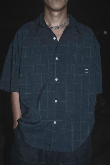 トップス EVISEN WILLIAM PLAID SHIRT EVISEN エビセン WILLIAM PLAID SHIRT - BLACK