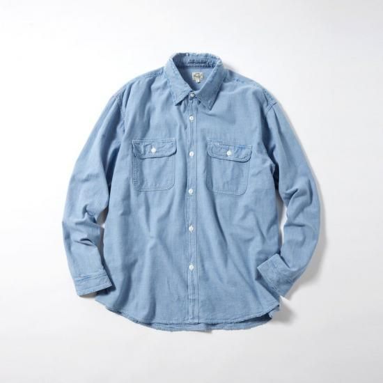 GOLD ゴールド GL29345H / CHAMBRAY WORK SHIRT DAMAGE WASHED GOLD ゴールド GL29345H / CHAMBRAY WORK SHIRT DAMAGE WASHED