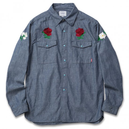 FUCT (ファクト) FUCT SSDD FLOWERS CHAMBRAY SHIRT 7305 ...