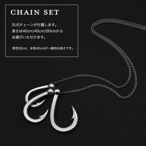 HOOKZ｜(レア商品)釣り針ネックレス専門 シルバー　 カミナリ HOOKZ｜(レア商品)釣り針ネックレス専門 シルバー カミナリ