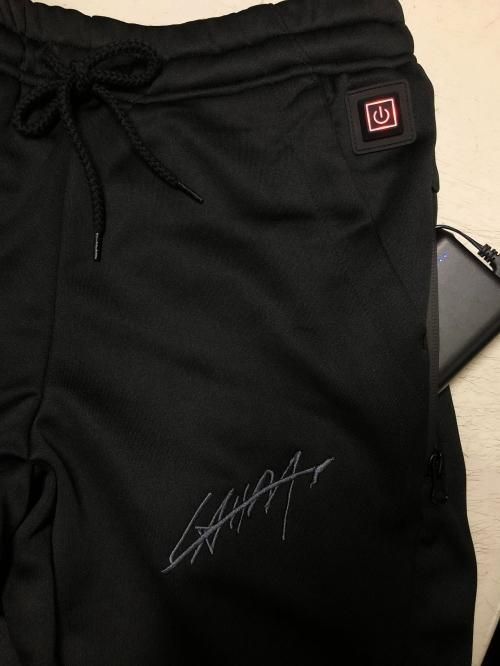 LAHM heat PANTS / USBモバイルバッテリー電熱式ジョガーパンツ LAHM