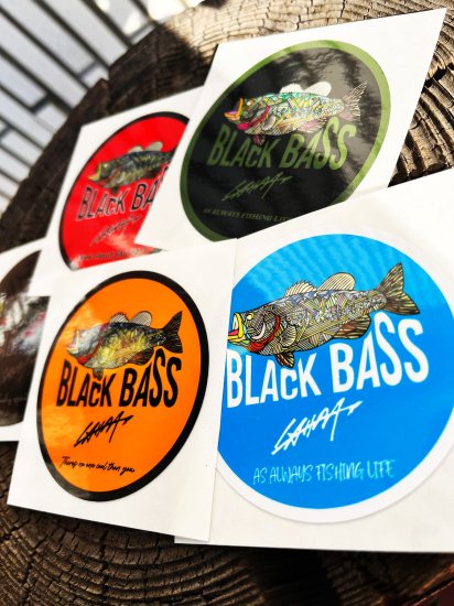 ゆうパケット便でお送りできます】【2024NEW】THE BLACK BASS round stickers / ザ・ブラックバス ラウンドステッカー  - lure angle HAMA オンラインストア