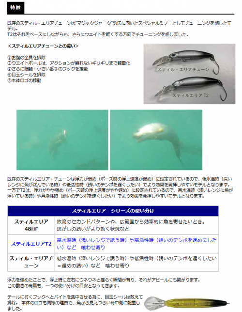再入荷!】スティルエリアT2/STILL AREA T2 スミス/SMITH - lure 再入荷!】スティルエリアT2/STILL AREA T2 スミス/SMITH - lure