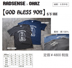<img class='new_mark_img1' src='https://img.shop-pro.jp/img/new/icons1.gif' style='border:none;display:inline;margin:0px;padding:0px;width:auto;' />2025ǯ ڼ727ڡۡ8ͽOKAZRAD SENSE GOD BLESS YOU s/s teeåɥ/RAD SENCE