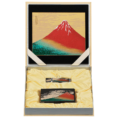 山中漆器 ステーショナリーセットn 赤富士 ｂ ジャパンプライズ株式会社
