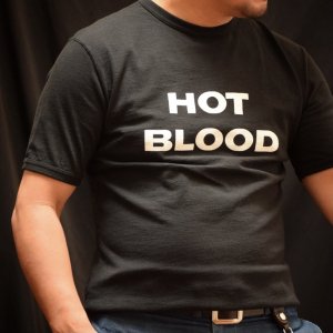 1950's Vintage Style Ringer Cotton T-shirt - HOT BLOOD