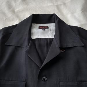 Vintage Box Rayon Long Sleeves Shirt Black Right Ounce
