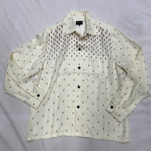 1950's Rayon L/S Shirt Atomic Ivory