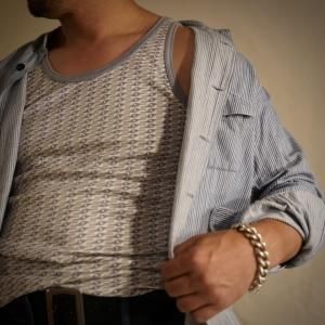 1950s Cotton Vintage Tank Top Gray