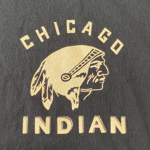 Vintage Style Cotton T-Shirt Indian Black