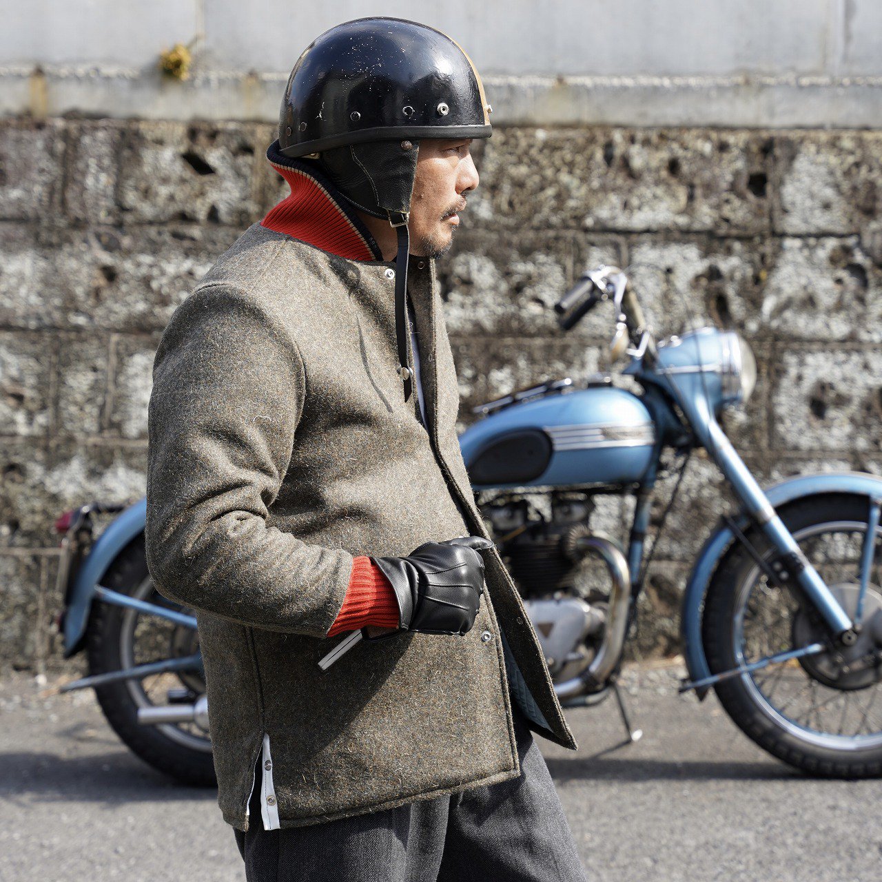 Vintage style Motorcycle knit - The Groovin High & Old Devil Moon
