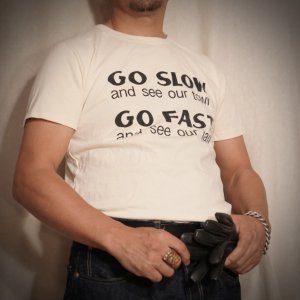 1950's Vintage Style T-Shirt GO SLOW（特別サイズ）　