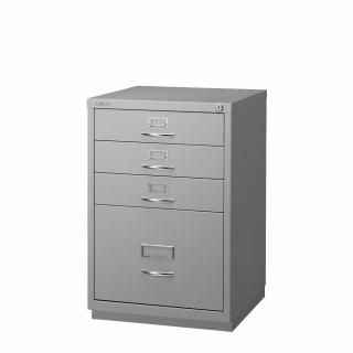 1F3 - ファイリングキャビネット 引き出し4段 +ペントレイK+CB-1キャスターベース