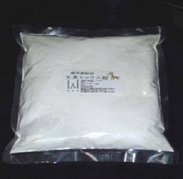  大麦ミックス粉1�（岡山県北産ふくほのか小麦粉＆おばこ大麦粉）　