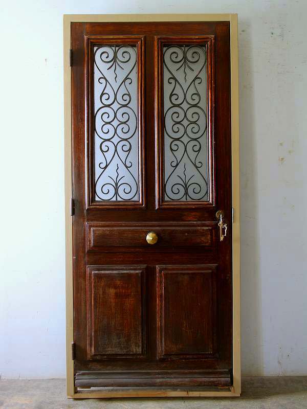 重厚感あるフランスアイアン飾り 玄関ドア 木枠完成品付 - bon côté 
