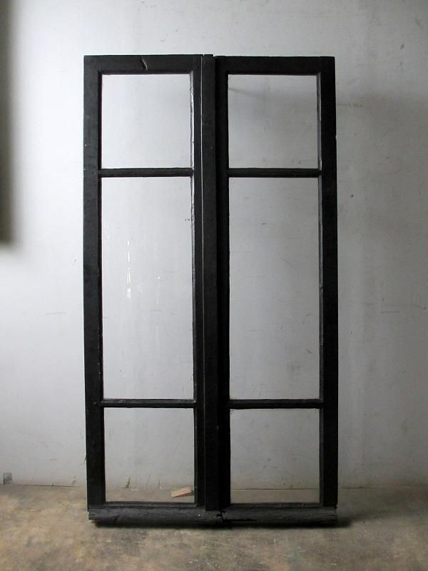 アンティーク ガラス窓 クレモン錠付 - フランス アンティーク