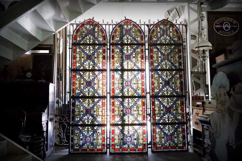アンティーク 教会の特大ステンドグラス窓 - フランス アンティークドア 直輸入販売 / boncote