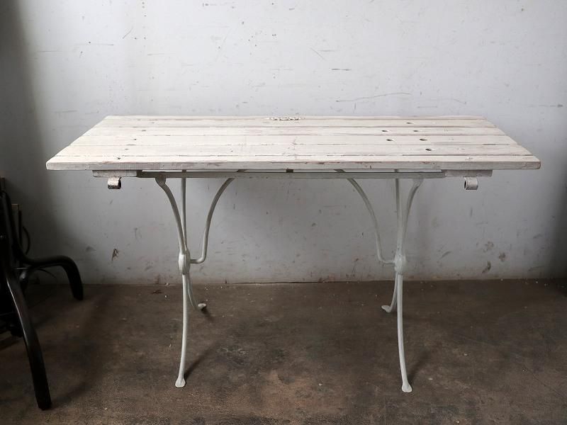 アンティークアイアン脚 ライティングテーブル 鉄脚テーブル