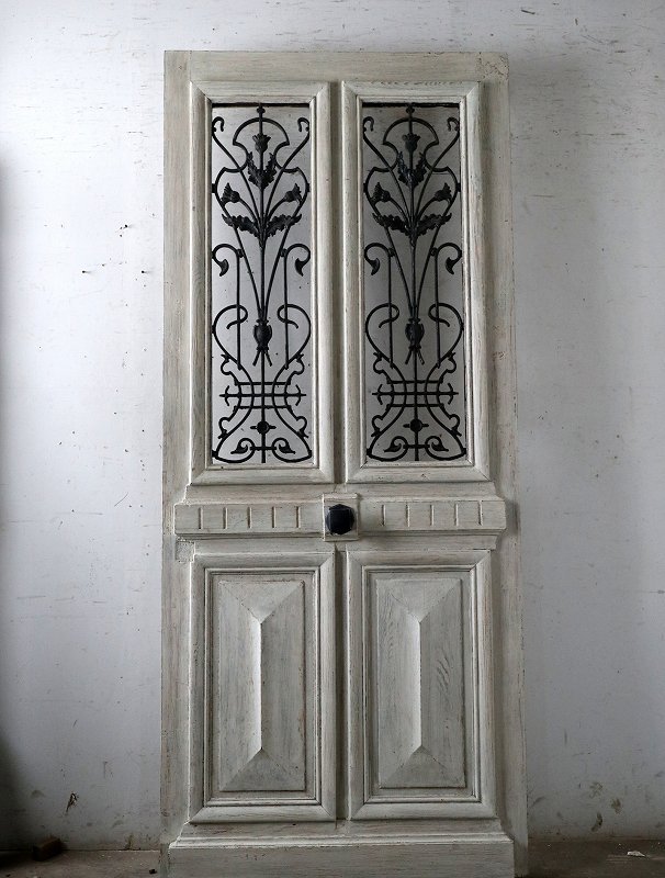 アンティーク アイアン飾り玄関ドア - フランス アンティークドア 直