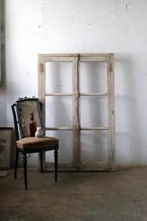 フランスアンティークモノンクル付ガラス窓/フランス落とし扉/木製枠(77-216 フランスアンティークモノンクル付ガラス窓/フランス落とし扉/木製枠