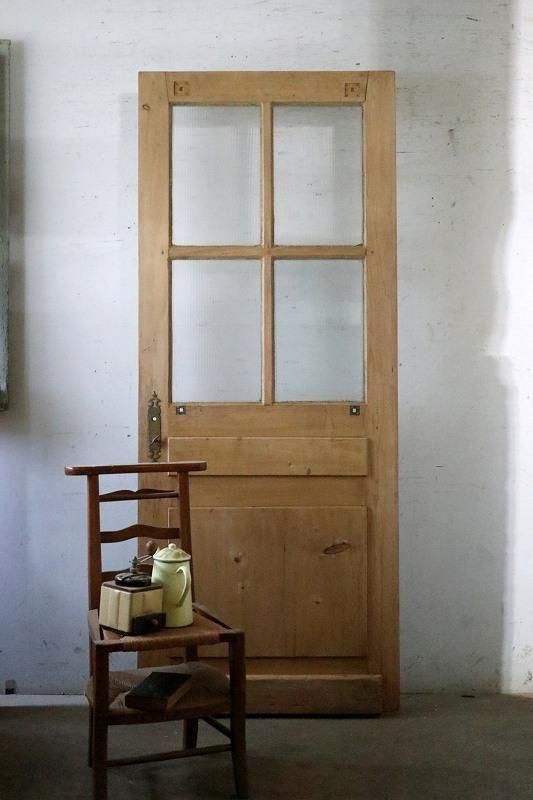 フランスアンティークガラスドア | 無塗装・無垢 - フランス