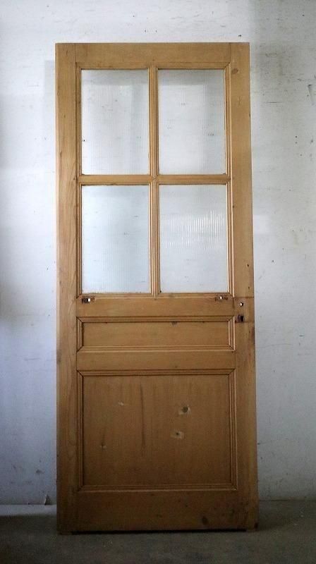 フランスアンティークガラスドア | 無塗装・無垢 - フランス