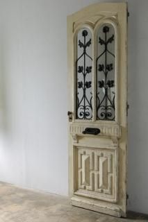 コーマフランスアンティーク　アイアン付ダブルドア左 アイアン飾り - フランス アンティークドア 直輸入販売 / boncote