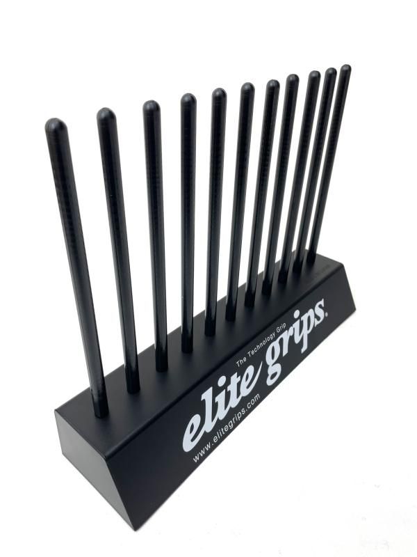 elite grips スタンド 黒 美品 エリートグリップ グリップスタンド グリップ棒11本付き