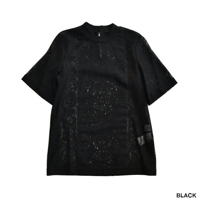 Mame Kurogouchi マメ クロゴウチ Curtain Lace Jacquard Jersey Top