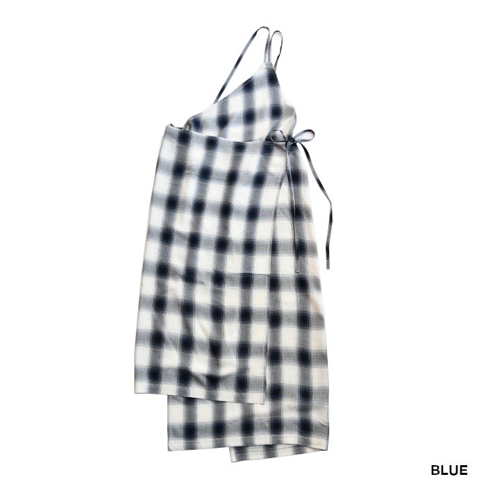 PHEENY フィーニー Rayon ombre check apron dress レーヨンオンブレ