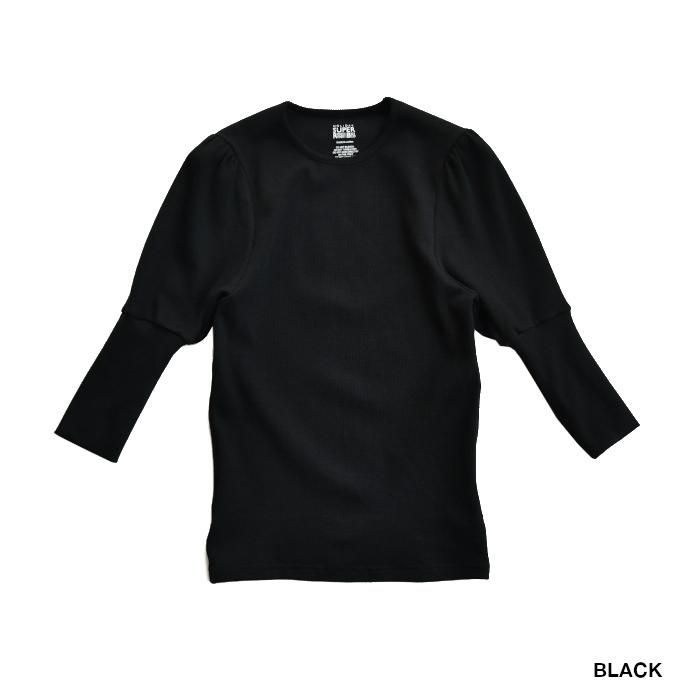 HOLIDAYホリデーSUPER RIB SCOOP-NECK TOPSブラック