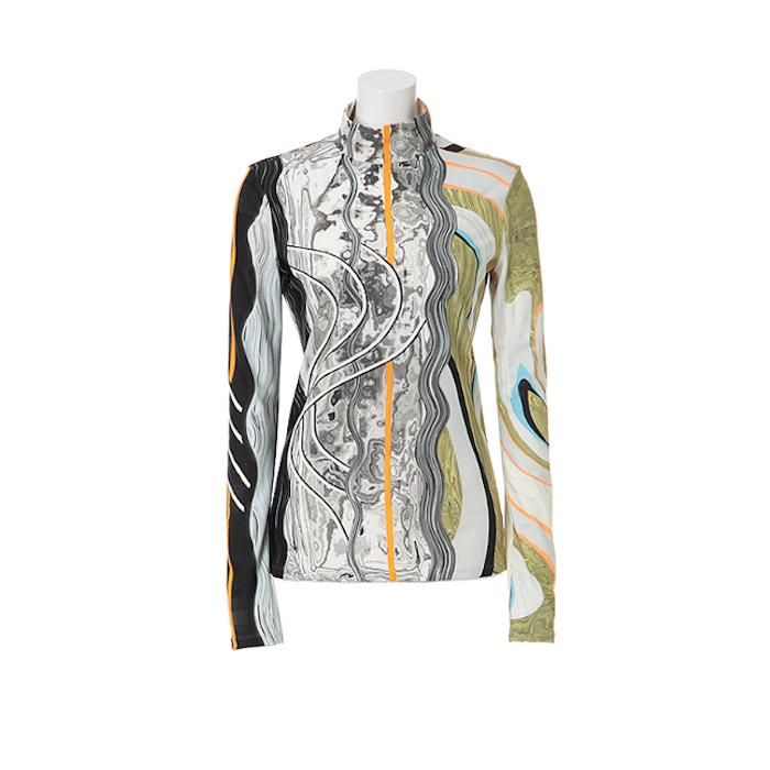 Mame Kurogouchi Marble Print Jersey Top | capacitasalud.com