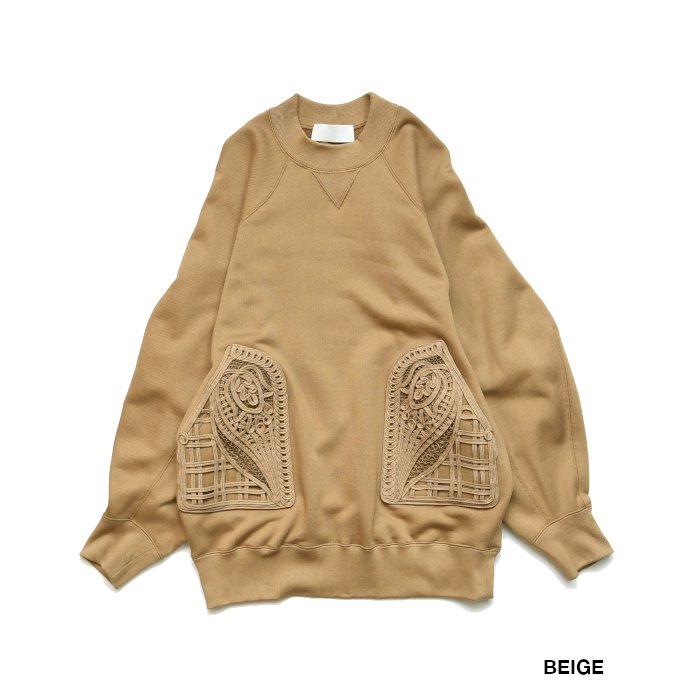 Mame Kurogouchi マメ クロゴウチ Cording Embroidered Oversized Sweatshirt