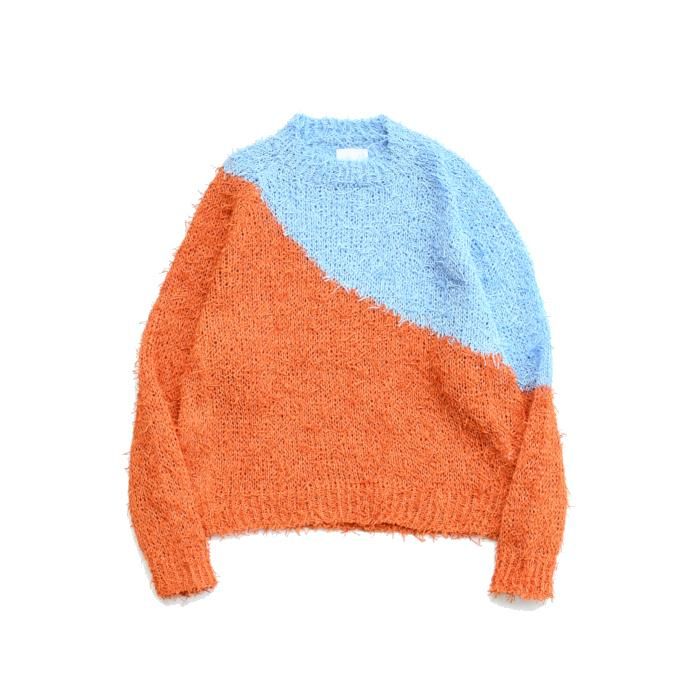 kota gushiken Fur Jumper blue×orange | www.carmenundmelanie.at