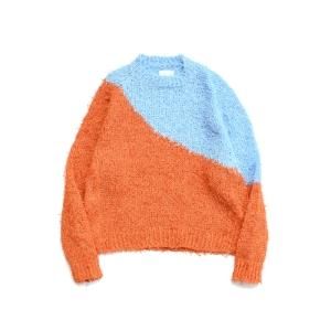 kota gushiken Fur Jumper blue×orange - ニット/セーター