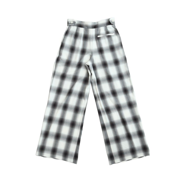 PHEENY フィーニー Rayon ombre check 2tuck slacks レーヨンオンブレチェック2タックスラックス PS22-PT08