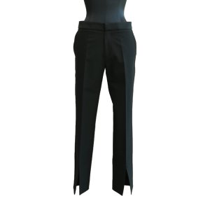 <img class='new_mark_img1' src='https://img.shop-pro.jp/img/new/icons50.gif' style='border:none;display:inline;margin:0px;padding:0px;width:auto;' />CINOH  BLACK FORMAL FRONT SLIT PANTS (POLYESTER RAYON POLYURETHANE) ֥åեޥ륹åȥѥ B-PT-002