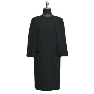 <img class='new_mark_img1' src='https://img.shop-pro.jp/img/new/icons21.gif' style='border:none;display:inline;margin:0px;padding:0px;width:auto;' />CINOH チノ BLACK FORMAL SLIT SLEEVE DRESS (POLYESTER RAYON POLYURETHANE) ブラックフォーマルスリットスリーブドレス B-OP-002