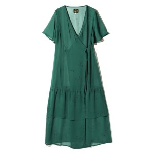 <img class='new_mark_img1' src='https://img.shop-pro.jp/img/new/icons1.gif' style='border:none;display:inline;margin:0px;padding:0px;width:auto;' />NEEDLES ニードルズ Wrap Dress - Poly Chiffon / Floral Printed MR168