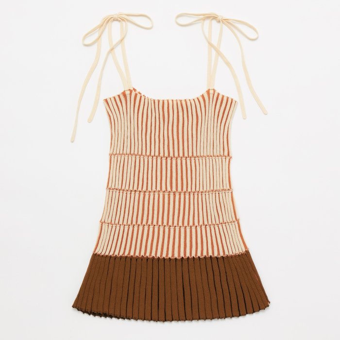 babaco ババコ Stripe Ribbed Camisole ストライプリブキャミソール