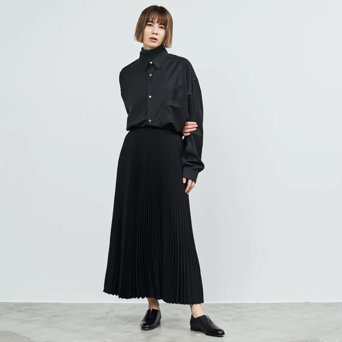 Graphpaper グラフペーパー Satin Pleats Skirt サテンプリーツ